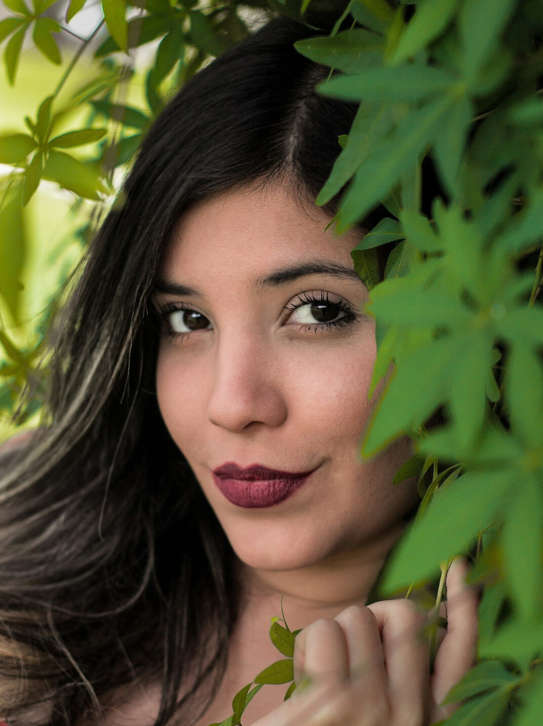 Portrait of a smiling woman with dark hair